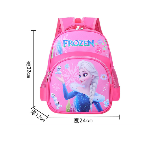 (Elsa) Waterproof Cartoon Frozen Spiderman Iron Man Girl Kids Backpack Schoolbag