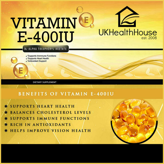 Vitamin E 400iu Softgel Capsules x 180 - Anti-Oxidant