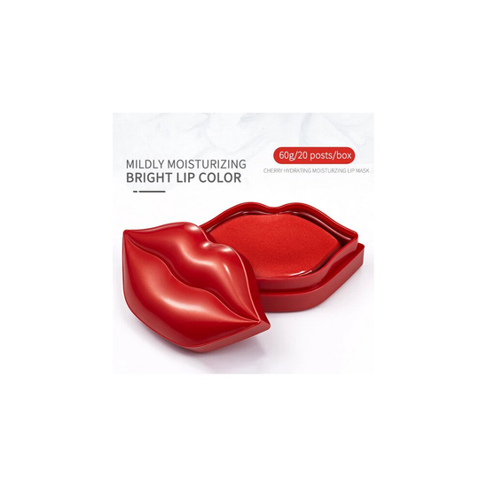 20pcs/box Lips Care Mask Cherry Hydrating Anti-Drying Diminishing Lip Lines