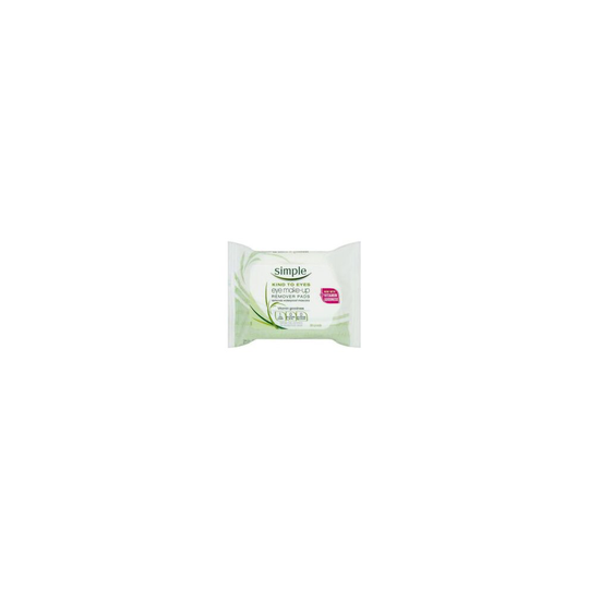 4 PACKS =120 Pads of Simple Kind to Eyes Eye Make-Up Remover Pads