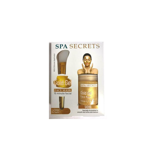 Spa Secrets Gold Gel Face Mask 15 Minute Facial Kit + Applicator
