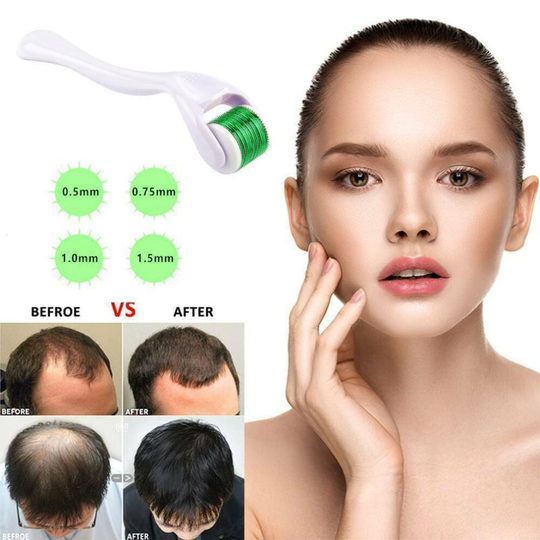 DERMA SKIN ROLLER 540 TITANIUM MICRO NEEDLE ANTI AGEING HAIR REGENERATION GROWTH