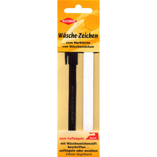 Kleiber Plastic/Material Iron on Name Label Set