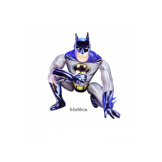 (Batman) LARGE 3D BATMAN SPIDERMAN IRON MAN FOIL BALLOON BIRTHDAY PARTY MARVEL SELF STAND