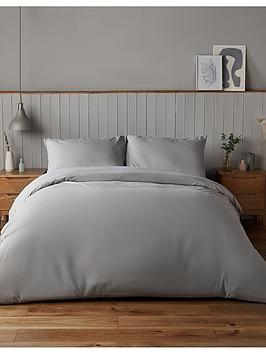 Silentnight Supersoft Plain Dye Duvet Cover Set - Dove Grey