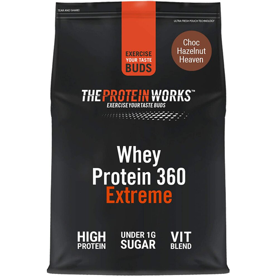 THE PROTEIN WORKS Whey Protein 360 Extreme Protein Powder | High Protein Shake | With Glutamine, Vitamins & Minerals | Protein Blend | Choc Hazelnut H