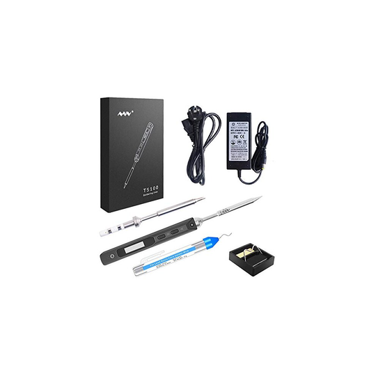 NewHail TS100 Electric Soldering Iron Kit 65W Portable Smart Soldering Iron Kit Fast Heat Embedded Interface DC 5525 Acceleration Sensors STM32 C