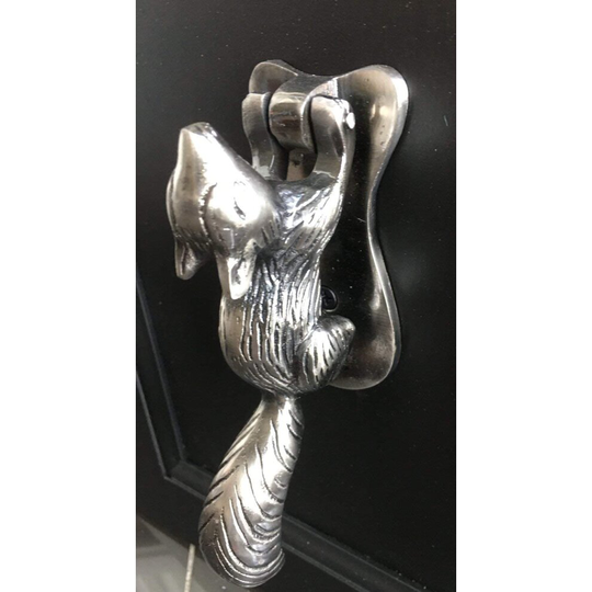 Squirrel Door Knocker Gunmetal Silver