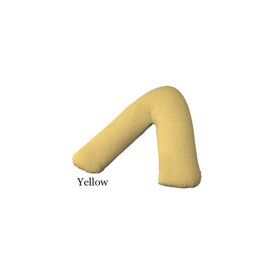 (Polycotton V Pillowcase (Yellow)) Polycotton V Pillowcase Only, Easy Iron Ultra Soft Pregnancy Nursing Orthopaedic Support Maternity V Pillowcase Onl