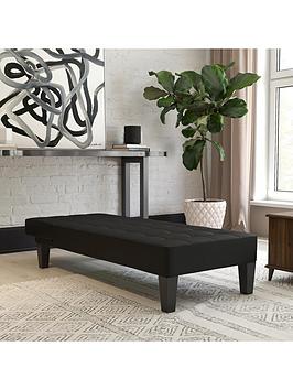 Queer Eye Qe Adalynn Faux Leather Chaise Lounger - Black