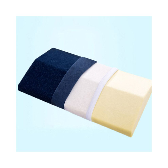 (Memory Navy Blue, 60*30*5cm/23.6*11.8*2.0in) Lumbar Support Wedge Pillow Memory Foam Bed Cushion Sleeping Waist Leg Elevation