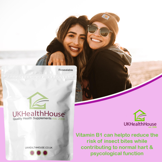 (Vitamin B1 Thiamine 100mg x 60 Tablets - High Strength Heart & Nervous System) Vitamin B1 Thiamine 100mg Tablets