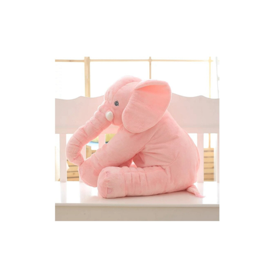 (Pink, 60cm) Plush Elephant Toy Baby Sleeping Back Cushion Soft Stuffed Pillow Elephant Doll Newborn Kids Birthday Gift