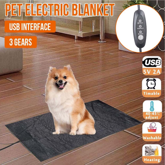 Electric Heating Pet Mat Waterproof Carpet Blanket Bed Warm Cat Dog Sleeping Pad