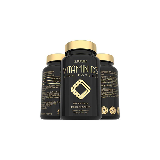 Vitamin D3 4000 IU - Vitamin D Tablets High Strength - 180 Softgel Capsules - VIT D Supplement for Strong Bones, Muscles, Teeth, Immune System - High