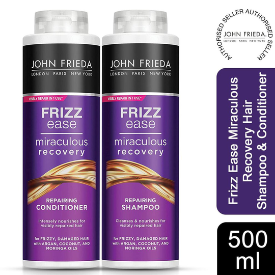 John Frieda Frizz Ease Miraculous Recovery Hair Shampoo & Conditioner Duo, 500ml