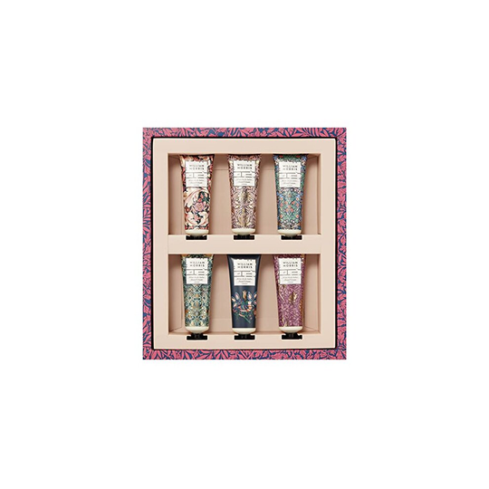 William Morris At Home Dove & Rose White Iris & Amber Hand Cream Care Gift Set | Shea Butter & Essential Oils | Vegan Friendly | Travel Friendly Sizes