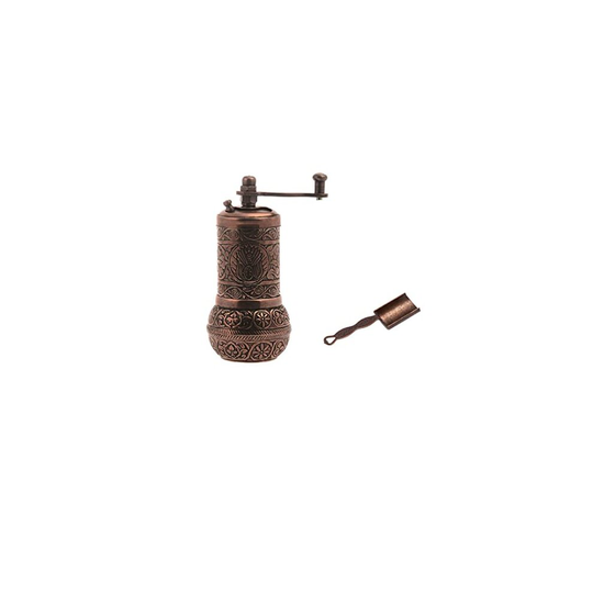 Acar Turkish Pepper Grinder, Black Pepper Grinder Mill, Refillable Peppercorn Grinder, Spice Mill with Measuring Spoon, Pepper Mill with Crank Handle,