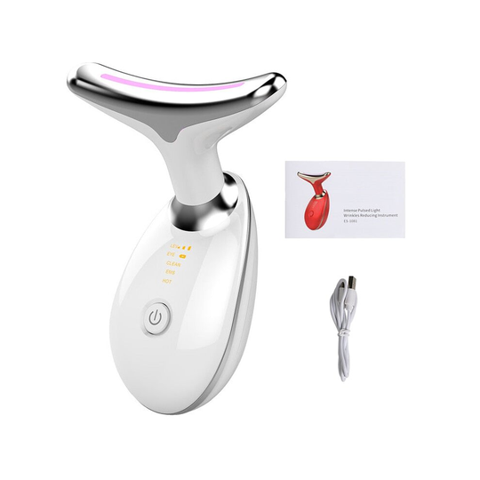 Neck Face Beauty Device LED Photon Therapy Skin Tighten Reduce Double Chin Anti Wrinkle Remove Lifting Massager Skin Care Tools