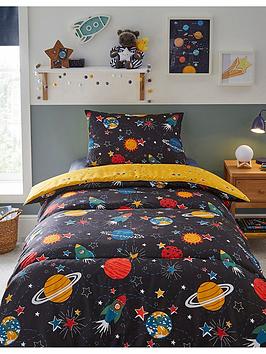 Silentnight Healthy Growth Coverless Single Duvet and Pillowcase Set - 9 Tog - Space - Multi, Multi