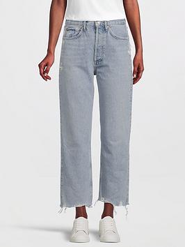 Agolde 90'S Crop Straight Leg Jeans - Light Blue