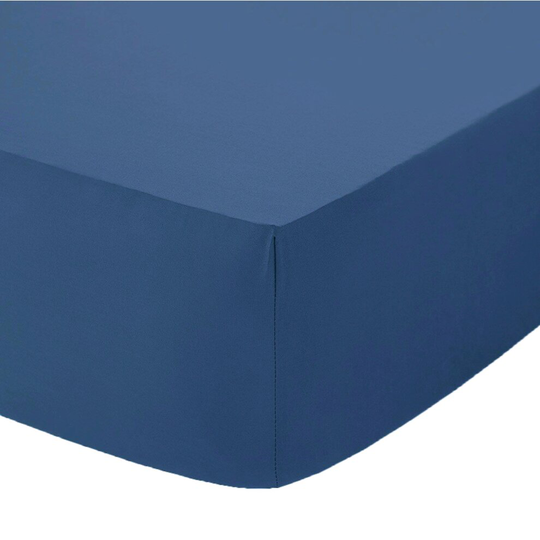 (Mid Blue, 4FT Small Double ) Extra Deep 16" (40cm) Fitted Bed Sheets