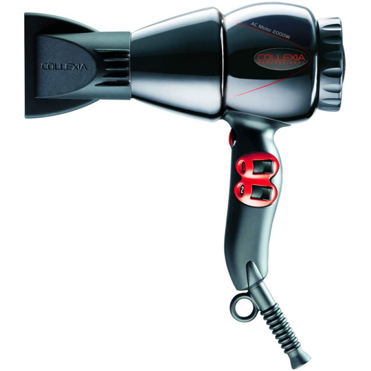 Collexia Professional Ultra Compact, Ultra Fast, Hair Dryer, Double Power Technology, 2000 Watt, AC motor, energy efficient, reduced power consumption