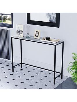Vida Designs Brooklyn Console Table - Grey Oak