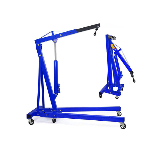 Wheel Mobile Engine Crane Stand 1 Ton Hydraulic Folding Hoist Lift Lifting Tools