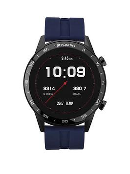 Sekonda Active Men'S Silicone Strap Smartwatch - Blue/Black