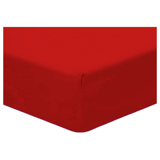 (Double, Red) Deep fitted Sheet 25cm BedSheets 100% PolyCotton