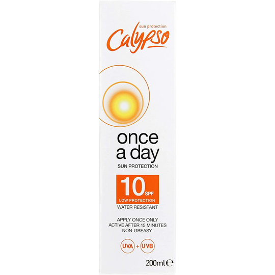 Calypso Once a Day Sun Protection Lotion Preservative free with SPF 10