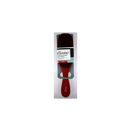 Diane Wave Firm Brush (reinforced Boar) #9007 Red, Boar bristles, reinforced bristles, detangles your hair, short hair, thick hair, long hair, st