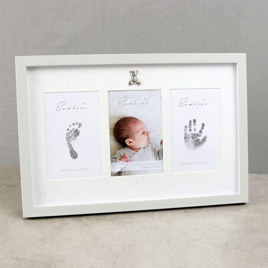 Bambino Baby Hand & Foot Print Collage Photo Frame with Ink Pad