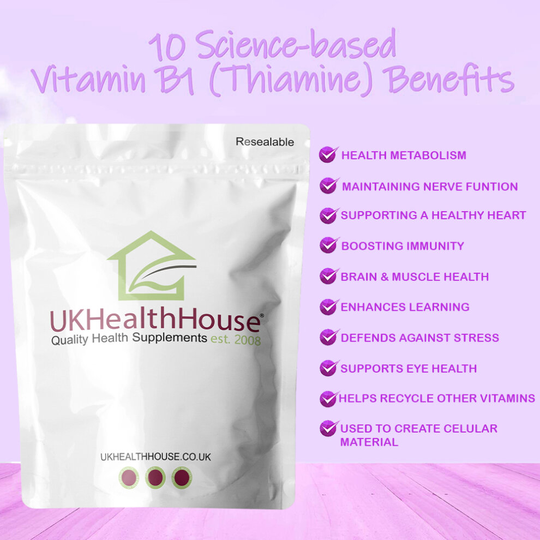 (Vitamin B1 Thiamine 100mg x 90 Tablets - High Strength Heart & Nervous System) Vitamin B1 Thiamine 100mg Tablets