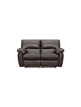 Leighton Leather 2 Seater Power Recliner Sofa - Brown