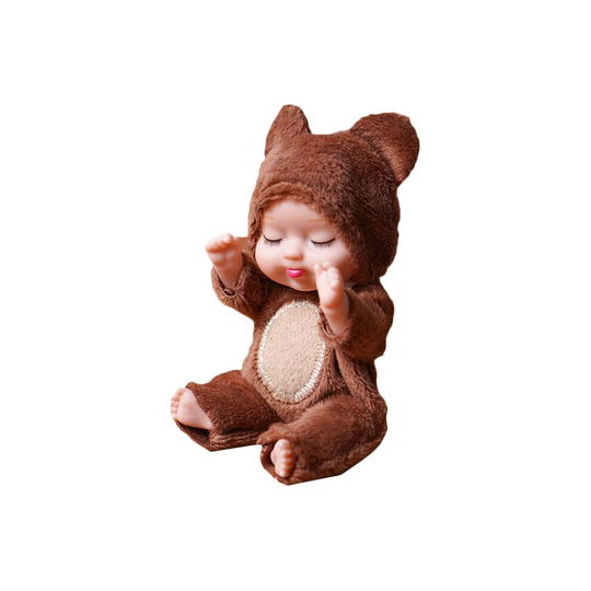 (Bear) Lifelike Sleeping Newborn Baby Doll Limbs Can Be Rotated Christmas Present