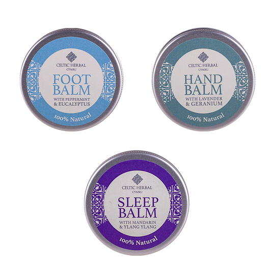 Celtic Herbal Skin Balm Multipack | Foot, Hand & Sleep | 100% Natural & Moisturising
