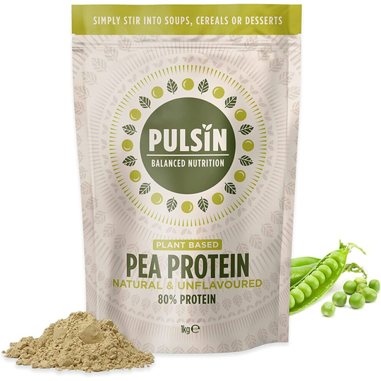 Pulsin - Unflavoured Vegan Pea Protein Powder - 1kg - 8.0g Protein, 0g Carbs, 41 Kcals Per Serving - Gluten Free, Plant Based, Palm Oil Free & Dairy