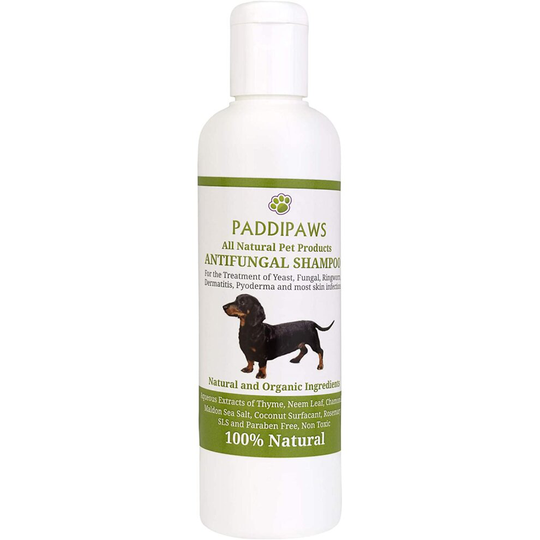 100% Natural Antifungal and Antibacterial Dog Shampoo - Yeast Infections, Ringworm, Dermatitis, Pyoderma - Safe - Natural - Paraben and SLS