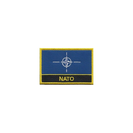North Atlantic Treaty Organisation NATO Flag Embroidered Patch Sew or Iron on