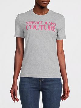 Versace Jeans Couture Logo Print T-Shirt - Grey Marl