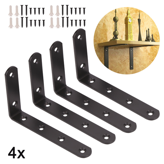 Heavy Duty Cast Iron Wall Mounted Angle Shelf metal Bracket Hook