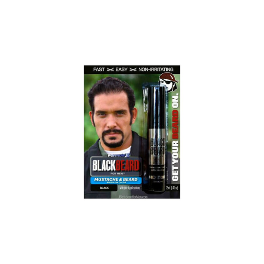Blackbeard for Men Temporary Colour Beard Moustache Eyebrows BLACK