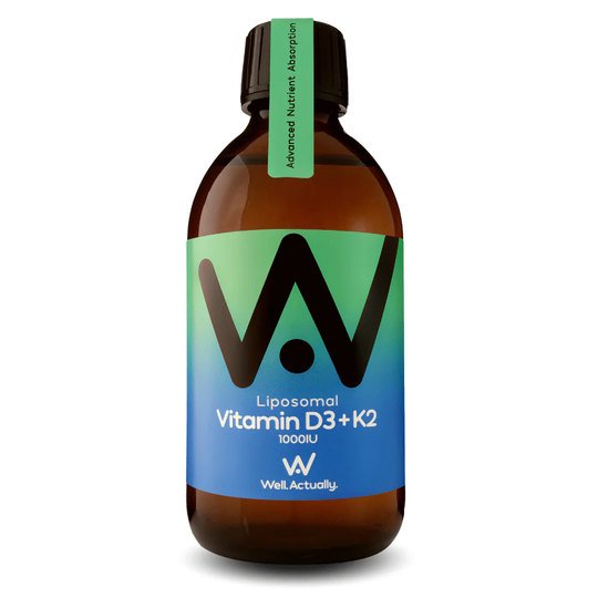 Well Actually Liposomal Vitamin D3 1000iu+K2 50mcg High Strength, 300ml