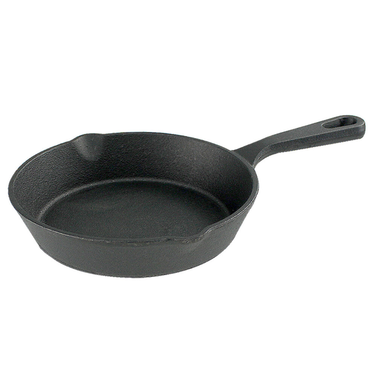 16cm Cast Iron Grill Grilling Pan Non Stick Skillet Griddle Frying Meat Fish BBQ