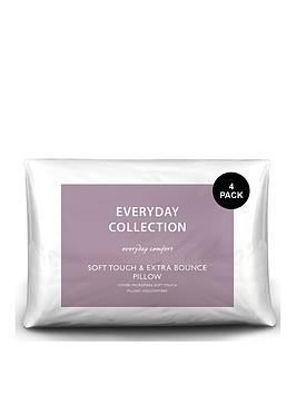 Everyday Soft Touch &Amp; Extra Bounce 4 Pack Pillows - White