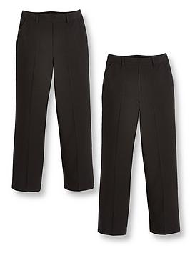 Everyday Boys 2 Pack Pull On School Trousers - Black, Black, Size Age: 3-4 Years