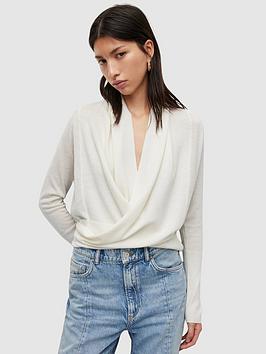 Allsaints Wasson Pirate Cardigan - Chalk White