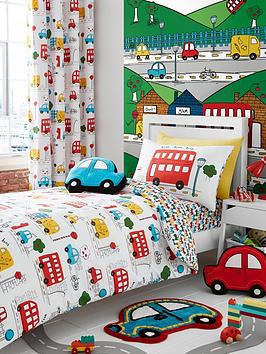 Catherine Lansfield Transport Toddler Duvet Cover Set - White